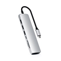 USB-C Slim breytistykki með ethernet-tengi Silver