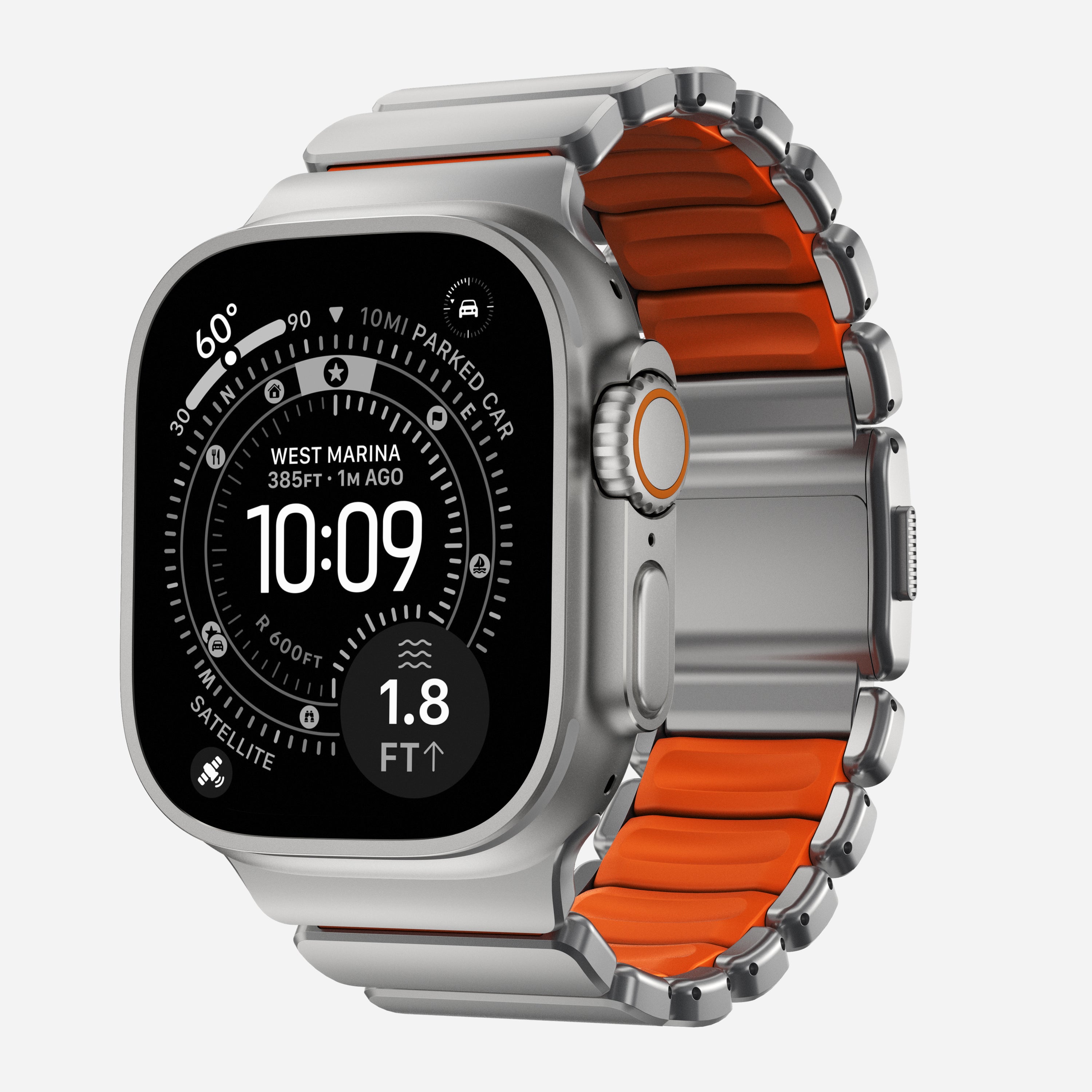 Nomad Stratos Band Náttúrulegur títan 49mm
