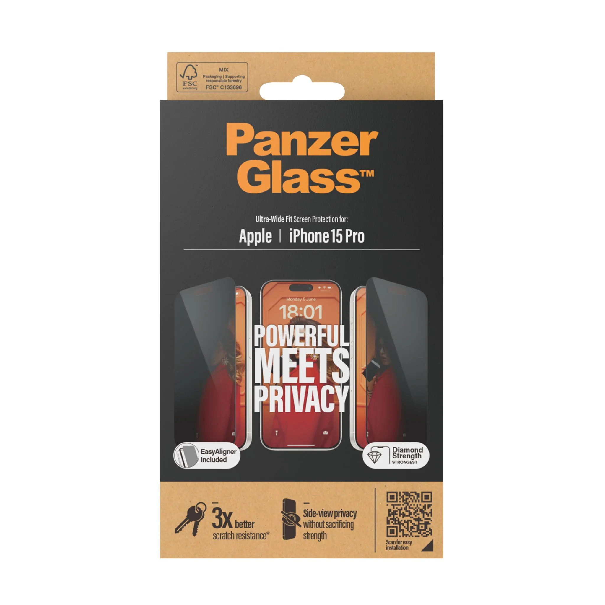 PanzerGlass iPhone 15 Pro Privacy