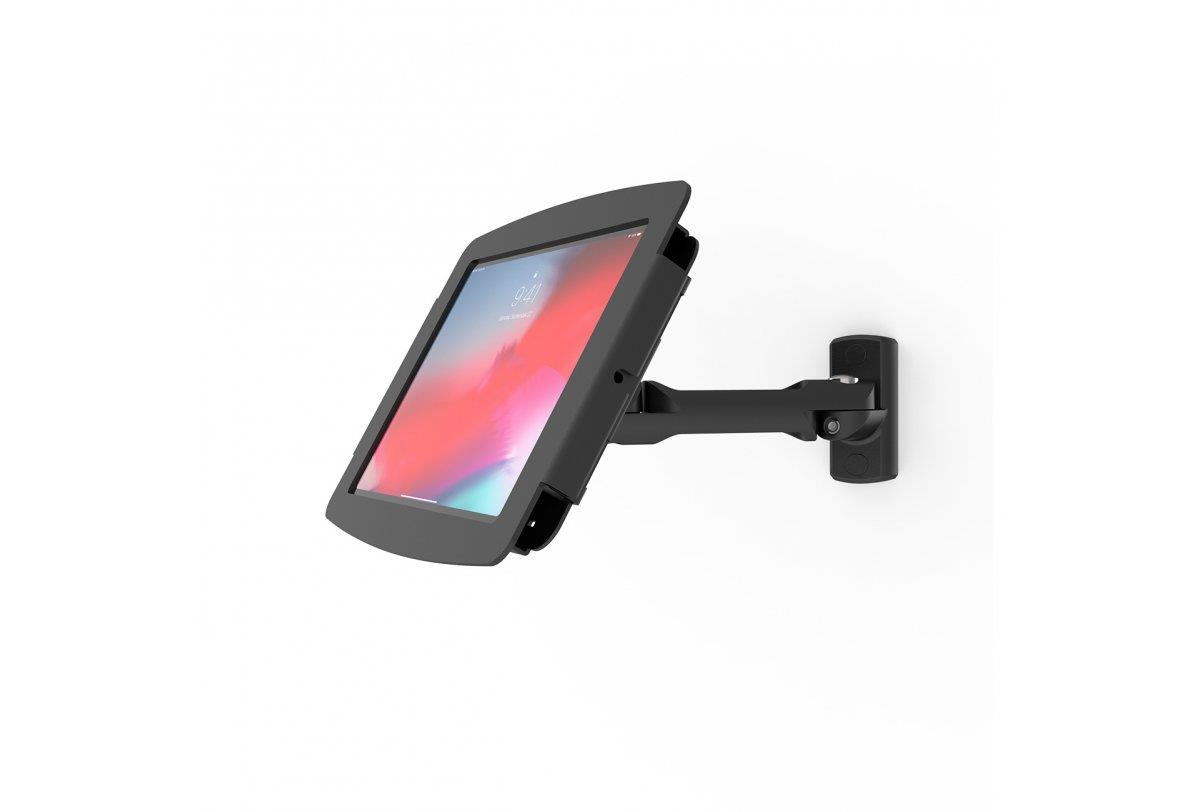Maclocks iPad 10.2" Wall Mount Space Enclosure with Swing Arm - Black