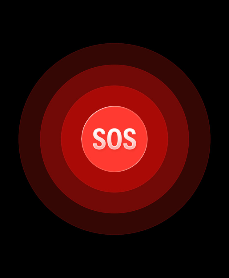Emergency SOS gegnum gervihnött.