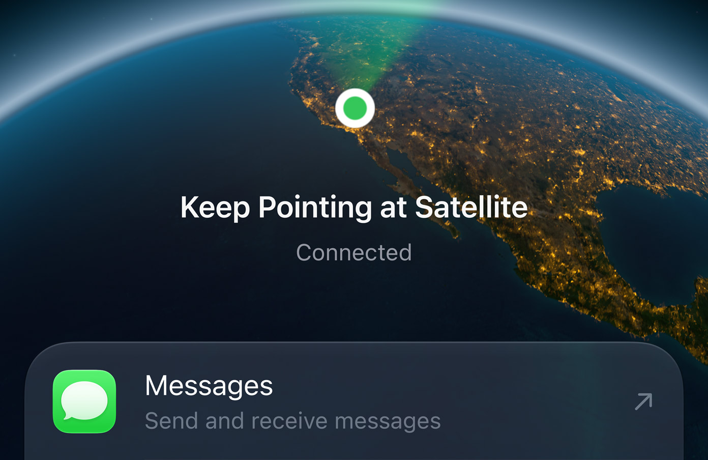 Messages via satellite.