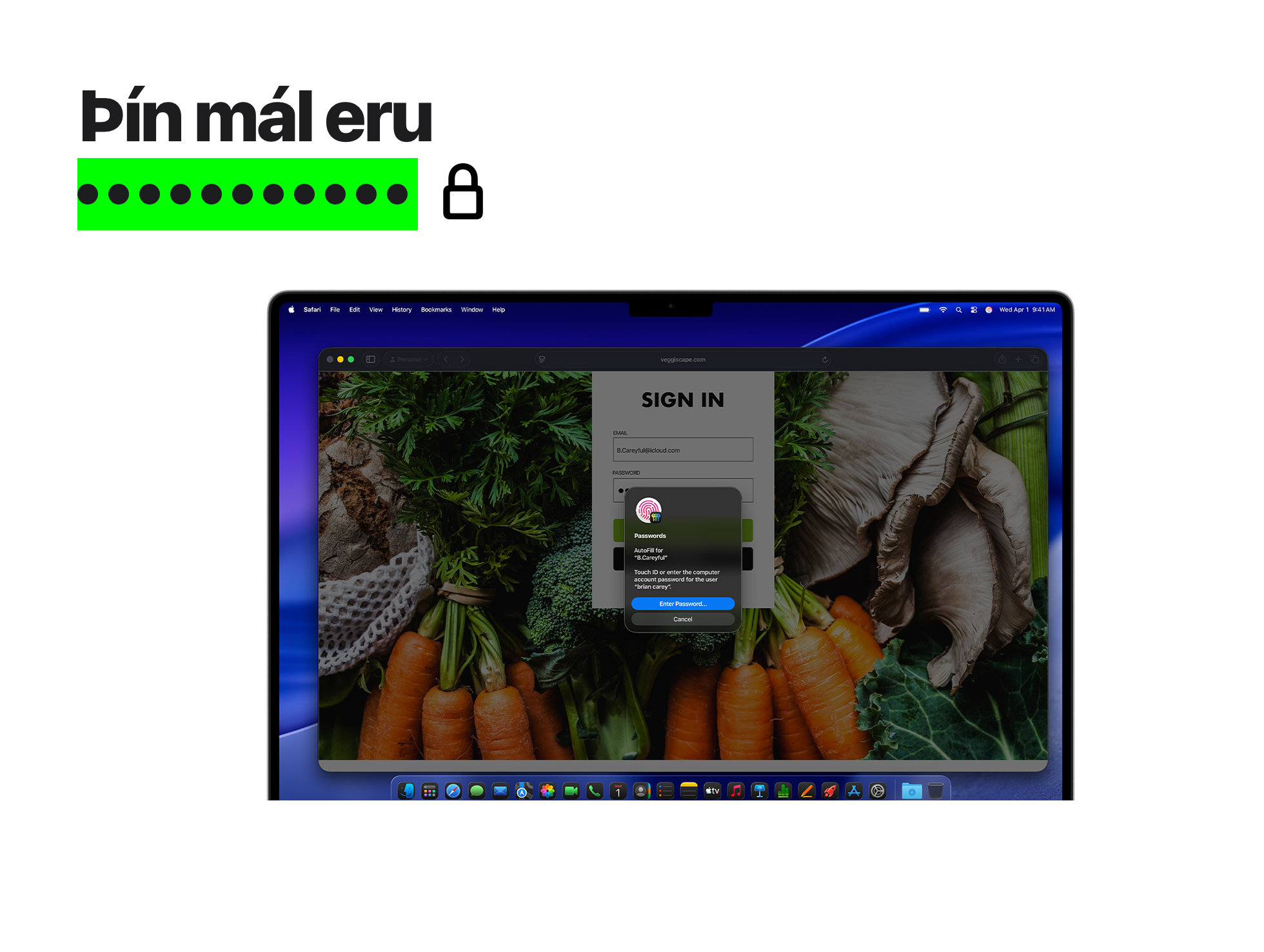 Háþróað öryggi er staðalbúnaður.